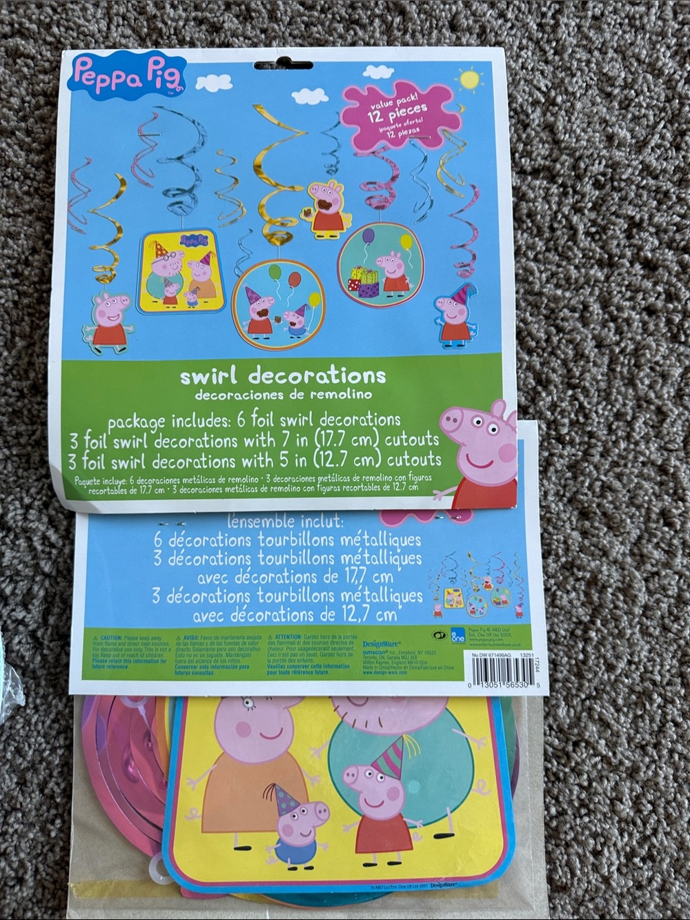 Peppa Pig Party Tableware Set in Yellow, Pink & Blue - Picture 2 of 8